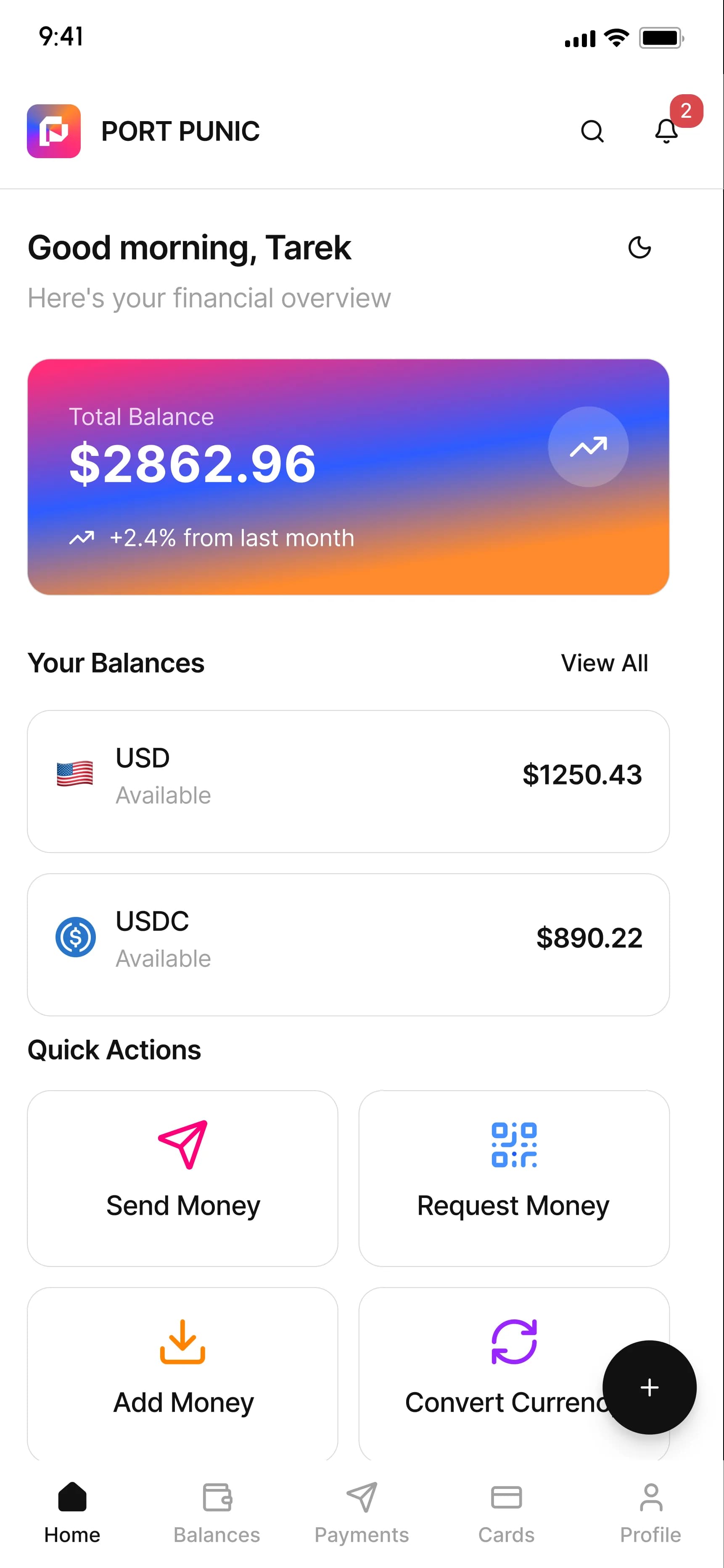 The Wallet — Port Punic app